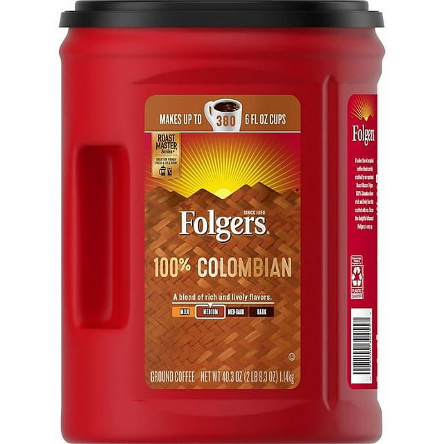 folgers medium roast ground colombian coffee 40 3oz