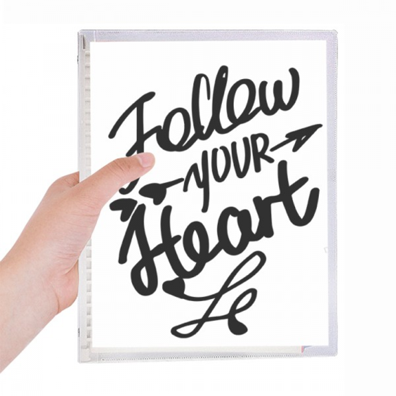 follow your heart quote notebook loose diary refillable journal statiry