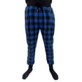 thumbnail image 1 of #followMe Men's Microfleece Buffalo Plaid Pajama Pants with Pockets: Comfortable Joggers (Blue and Black Buffalo Plaid Jogger, Small), 1 of 3