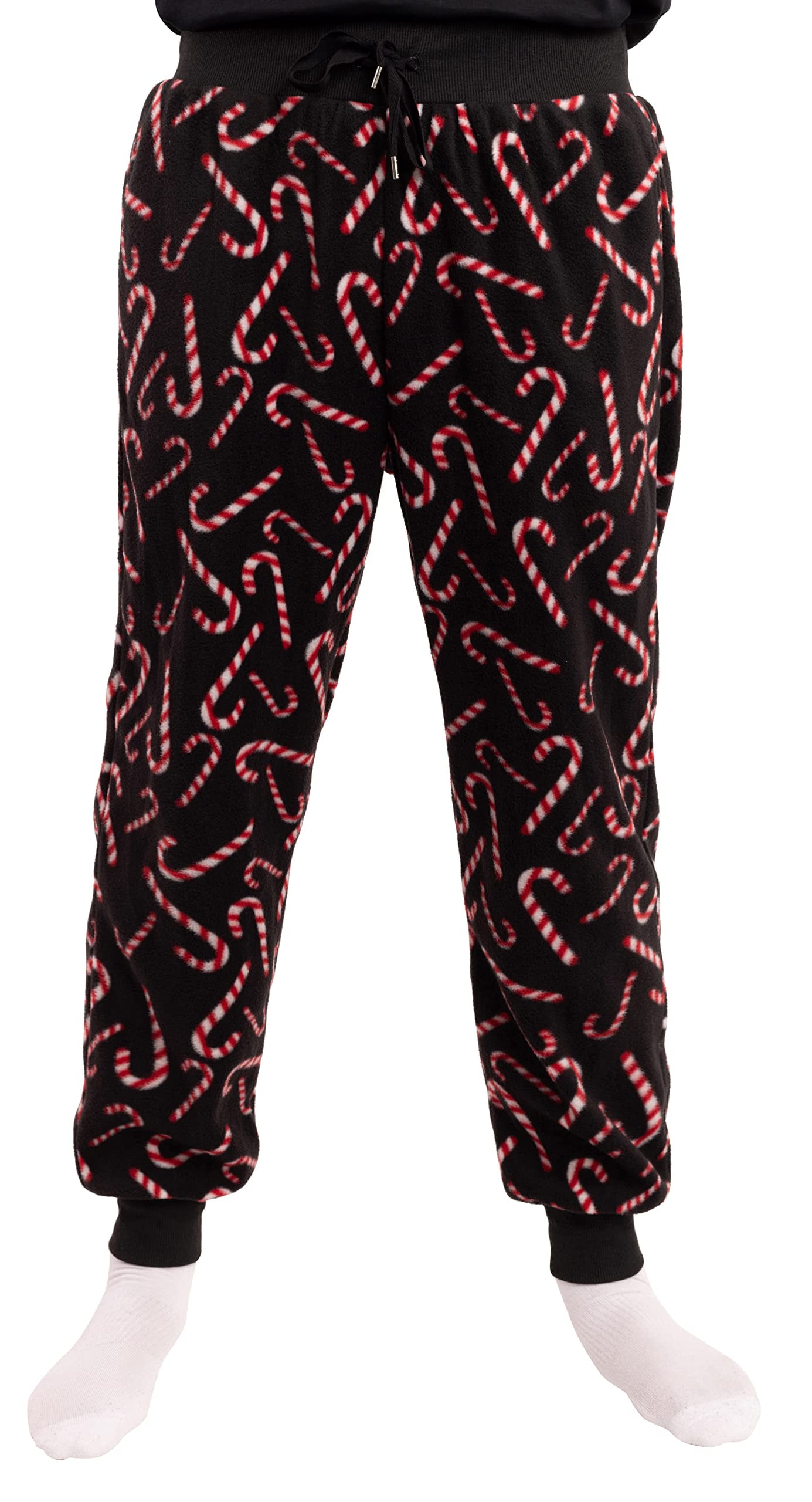 followMe Men's Microfleece Buffalo Plaid Pajama Pants with Pockets:  Comfortable Joggers (Red and Black Buffalo Plaid Jogger, Medium) 