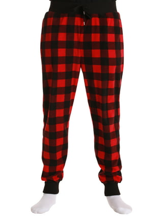 YUSHOW 2 Pack Mens Flannel Pajamas Pants Cotton Buffalo Plaid Pjs Bottoms  Soft Warm with Button Fly Male Size XL