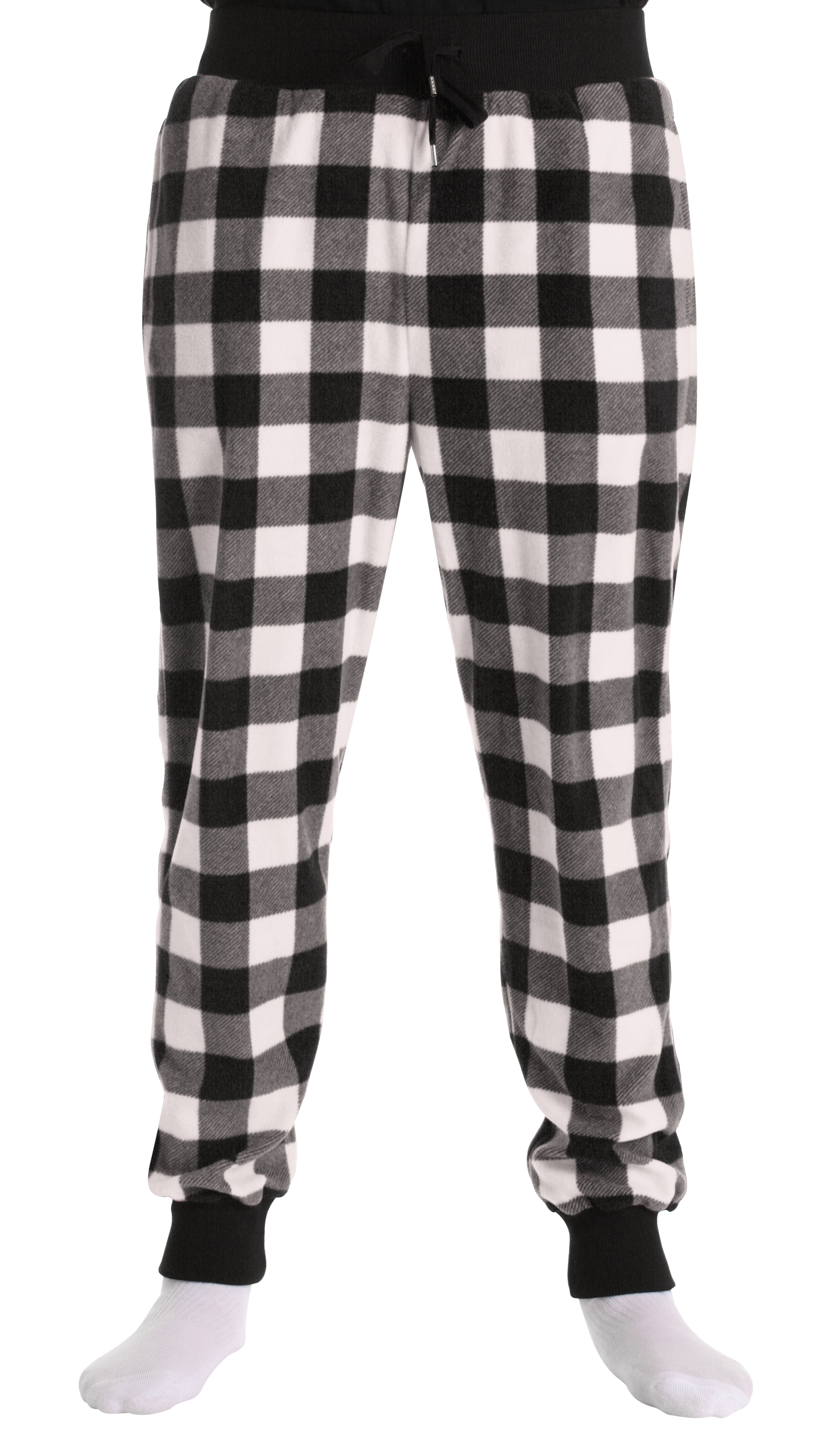 followMe Men's Microfleece Buffalo Plaid Pajama Pants with Pockets