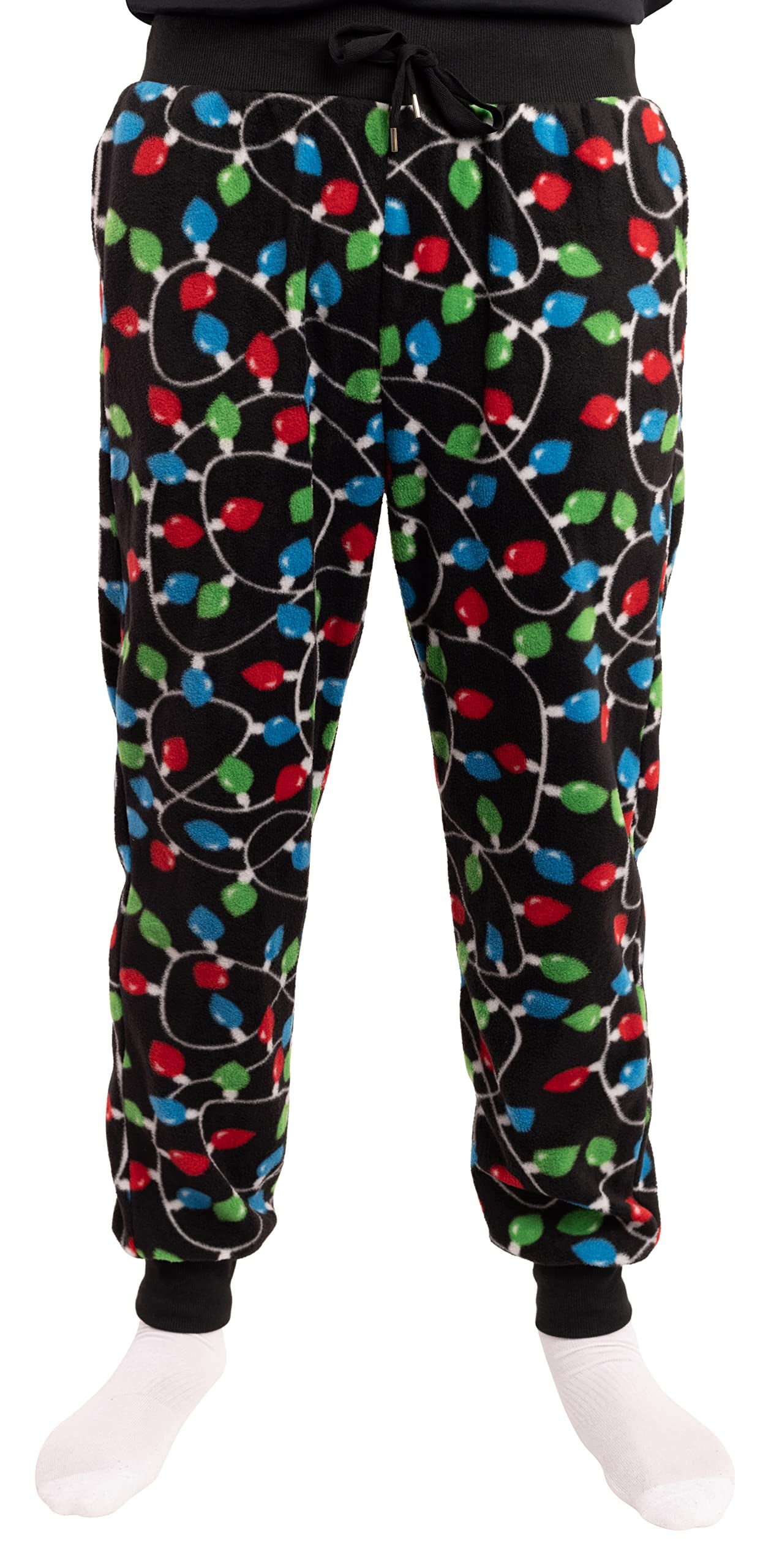 followMe Men's Microfleece Buffalo Plaid Pajama Pants with Pockets:  Comfortable Joggers (Red and Black Buffalo Plaid Jogger, X-Large) 