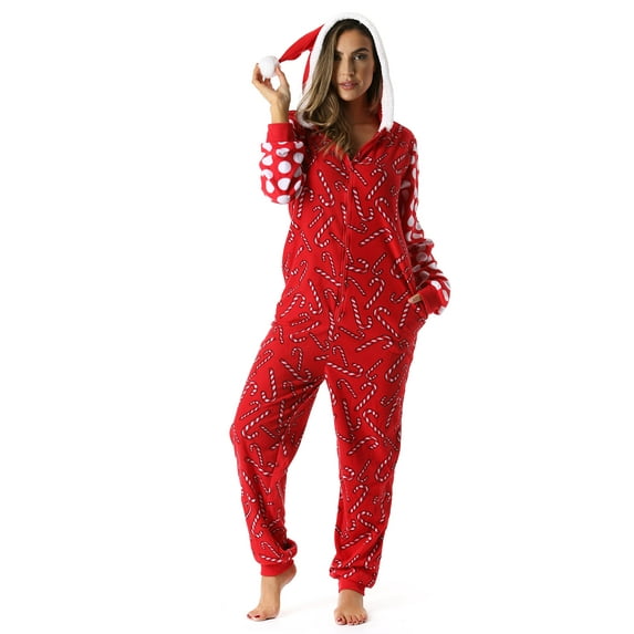 #followme Adult Christmas Bodysuit for Women Jumpsuit One-Piece Pajamas