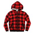 thumbnail image 1 of #followme Boys Sweater Zip Hoodie Jacket 98704-10503-8 (Boys 10-12, Buffalo Plaid), 1 of 1