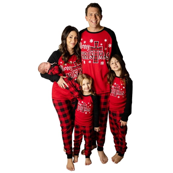 #followme Family Infant Coveralls 39045-6-9M (6-9 Months, Red Black - Merry Xmas)