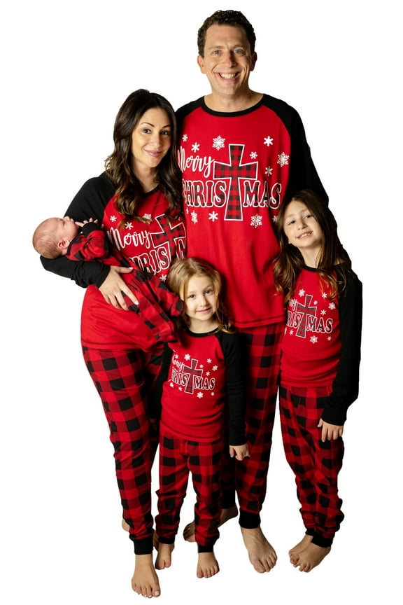 #followme Family Infant Coveralls 39045-6-9M (6-9 Months, Red Black - Merry Xmas)