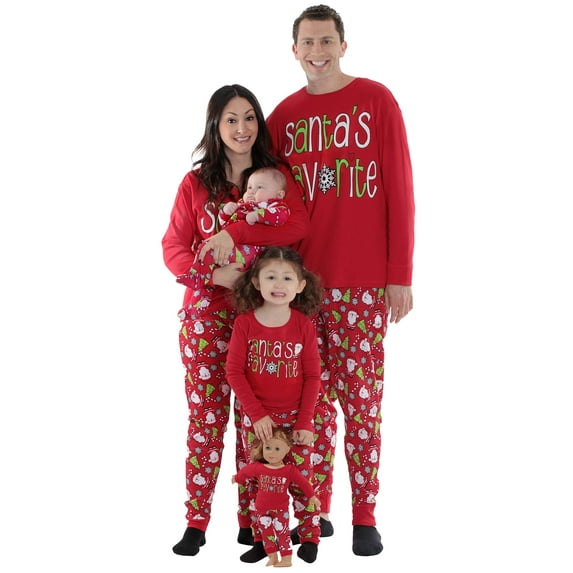 #followme Family Pajamas Cotton Mens Pajama Set 6804-10370-S (Santa's Favorite, Small)