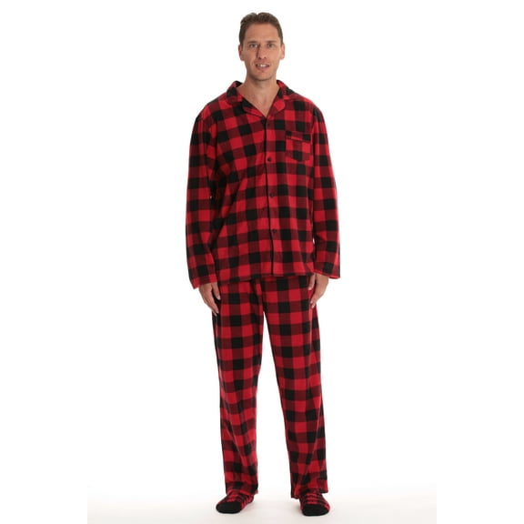#followme Family Pajamas Flannel Kids Pajama Set 43648-10195-7 (Buffalo Plaid - Mens, X-Large, Men)