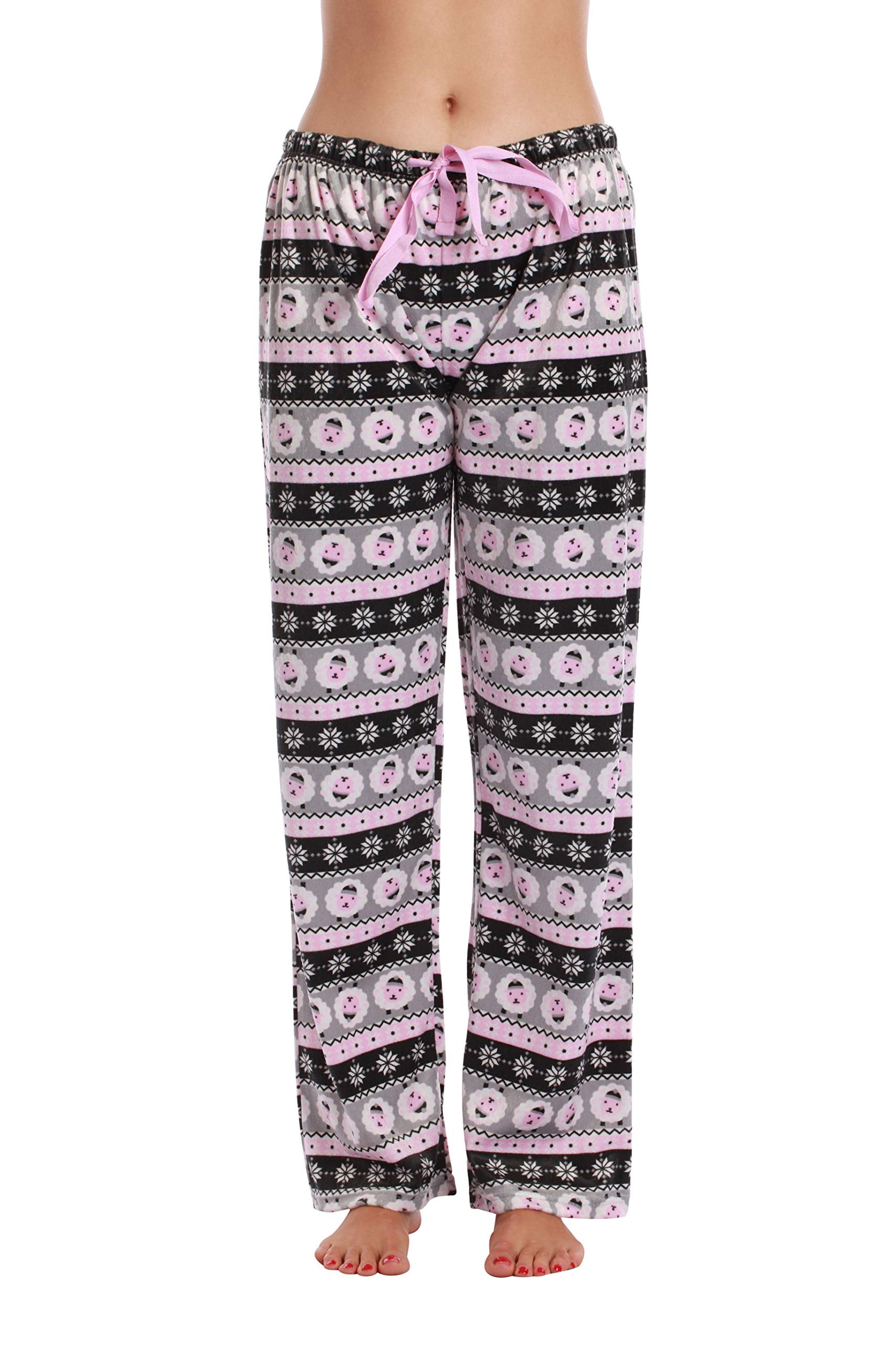 followme Silky Fleece Buffalo Plaid Pajama Pants for Women Sheep Fairisle 1X Walmart