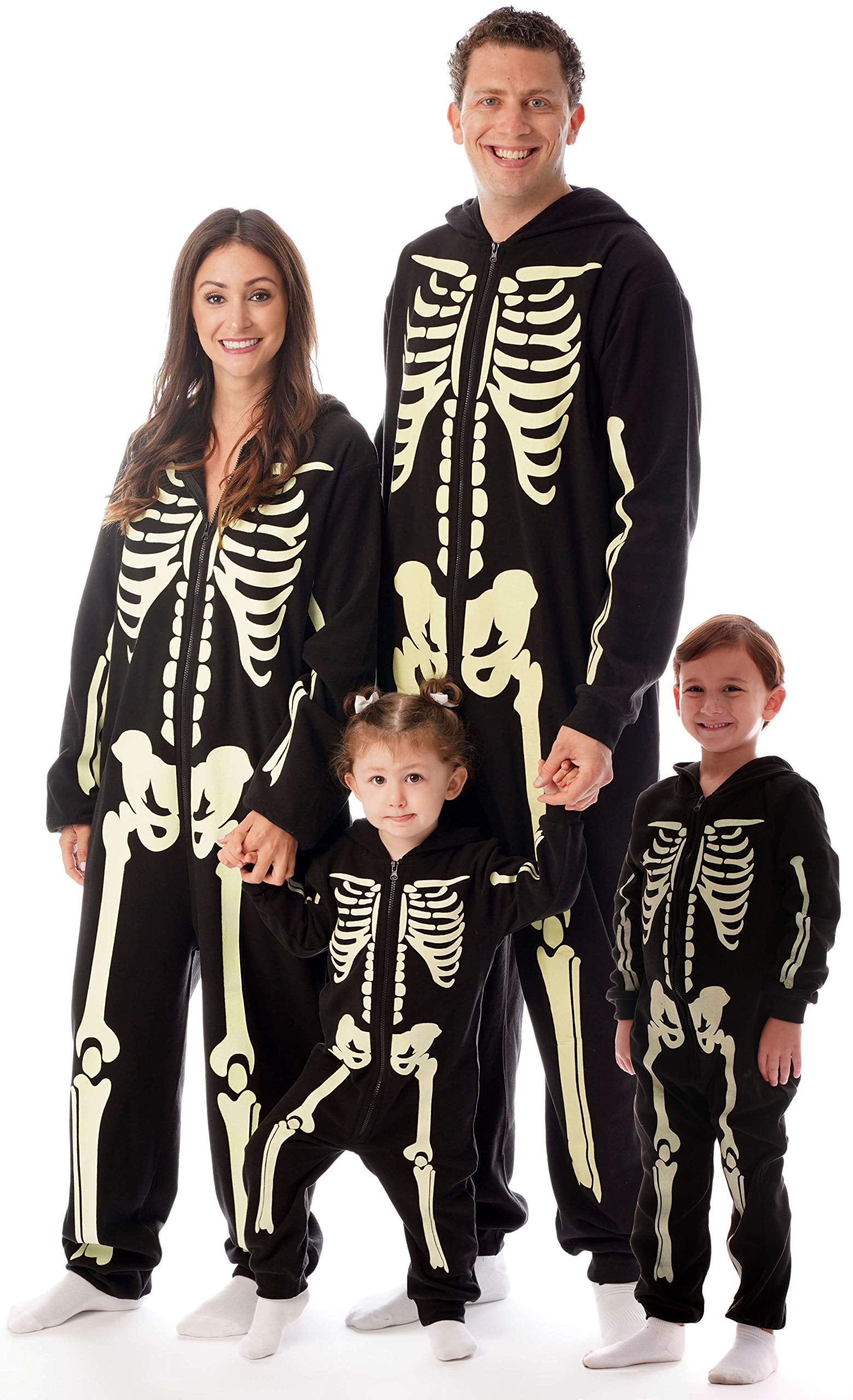 #followme Glow In The Dark Skeleton Men's Adult Onesie Pajamas 6741-XXL (Men's Skeleton, Medium)