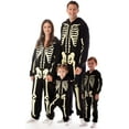 thumbnail image 1 of #followme Glow In The Dark Skeleton Men's Adult Onesie Pajamas 6741-XXL (Men's Skeleton, Mens Large), 1 of 6