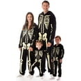 thumbnail image 1 of #followme Glow In The Dark Skeleton Men's Adult Onesie Pajamas 6741-XXL (Men's Skeleton, X-Large), 1 of 6