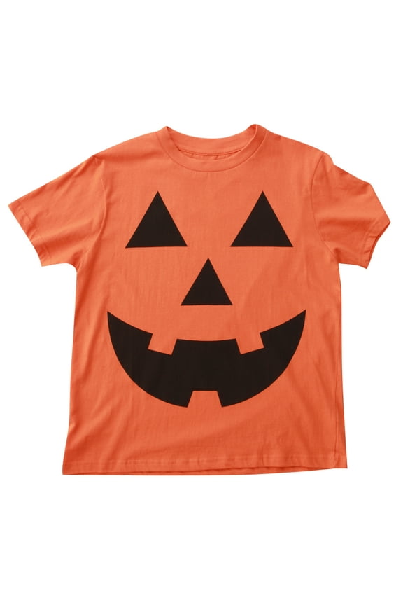 #followme Halloween T-Shirt for Women Skeleton & Pumpkin (Pumpkin - Orange, Medium)