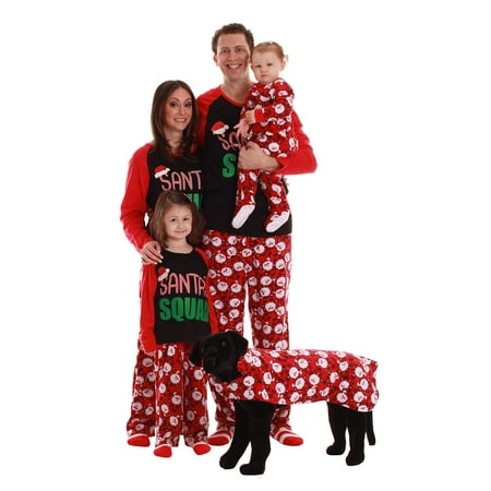 #followme Matching Christmas Pajamas for Family or Couples (Santa Squad, Small, Dog)