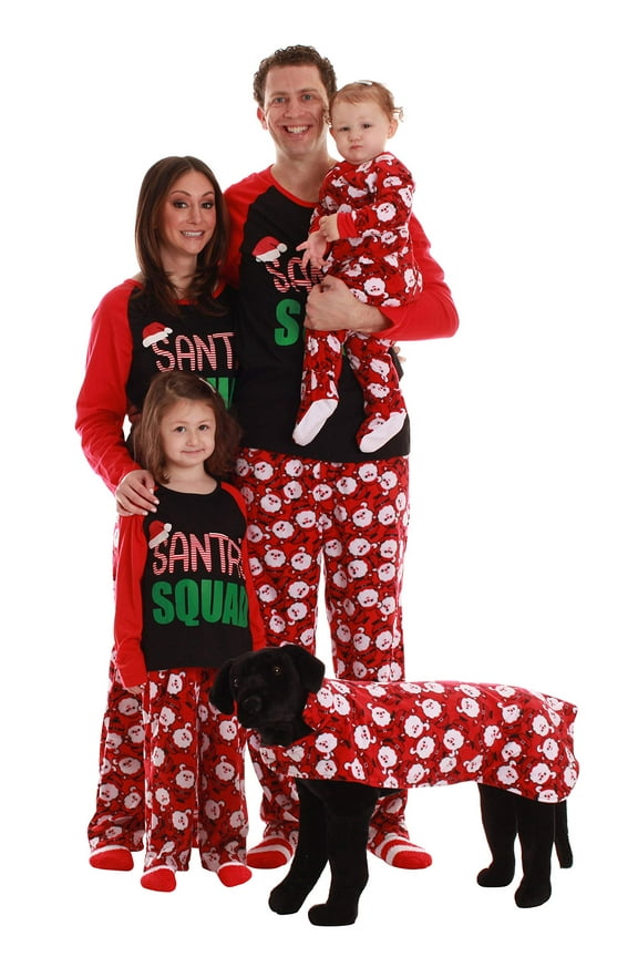 #followme Matching Christmas Pajamas for Family or Couples (Santa Squad, X-Small, Dog)