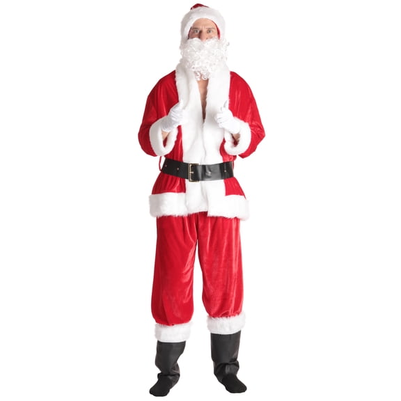 #followme Men's Adult Santa Costume with Jacket 7018-RED-S-M (Small / Medium, Santa with Jacket)