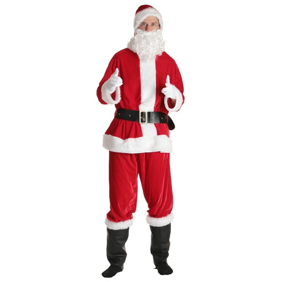 #followme Men's Adult Santa Costume with Pullover Top 7017-RED-L-XL (Large / X-Large, Santa with Pullover Top)