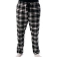 thumbnail image 1 of #followme Men's Flannel Pajamas - Plaid Pajama Pants for Men - Lounge & Sleep PJ Bottoms (Black Plaid, Large), 1 of 3