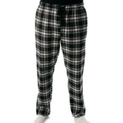 #followme Men's Flannel Pajamas - Plaid Pajama Pants for Men - Lounge & Sleep PJ Bottoms (Black / White - Buffalo Plaid, XX-Large)
