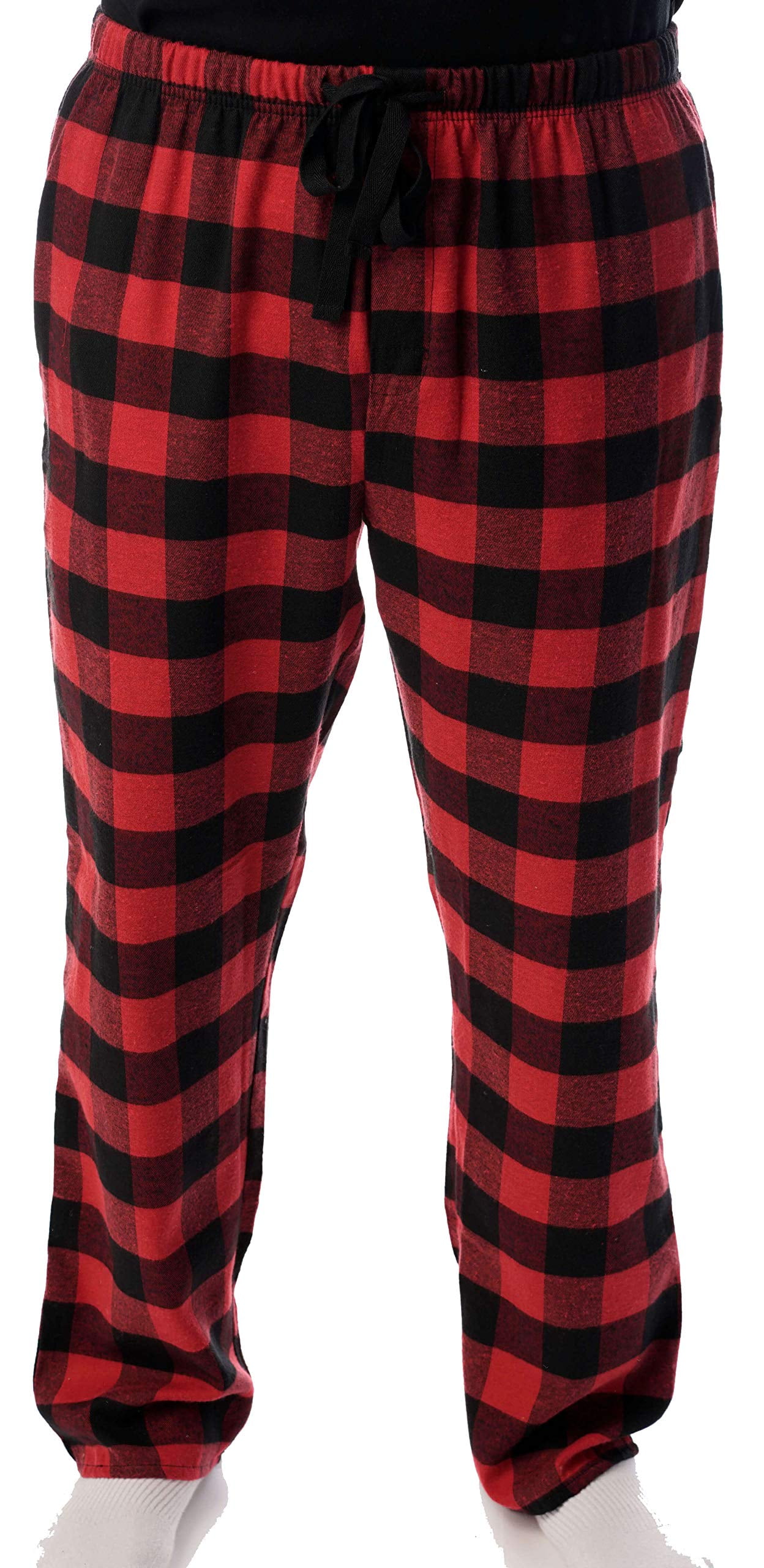 KingSize Men's Big & Tall Microfleece Pajama Pants - Big - 2XL, Red Buffalo  Plaid Pajama Bottoms