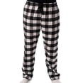 thumbnail image 1 of #followme Men's Flannel Pajamas - Plaid Pajama Pants for Men - Lounge & Sleep PJ Bottoms (Black & White Buffalo Plaid, Small), 1 of 3