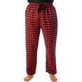 thumbnail image 1 of #followme Men's Flannel Pajamas - Plaid Pajama Pants for Men - Lounge & Sleep PJ Bottoms (Red & Black Plaid, X-Large), 1 of 3