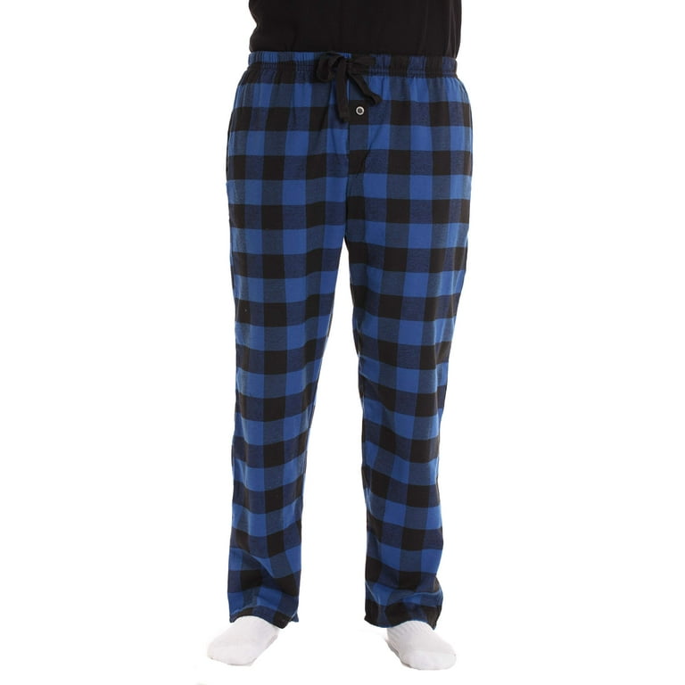 NWT Old Navy Black Buffalo Plaid Flannel Pajama Pants Sleep Lounge Men TALL  L