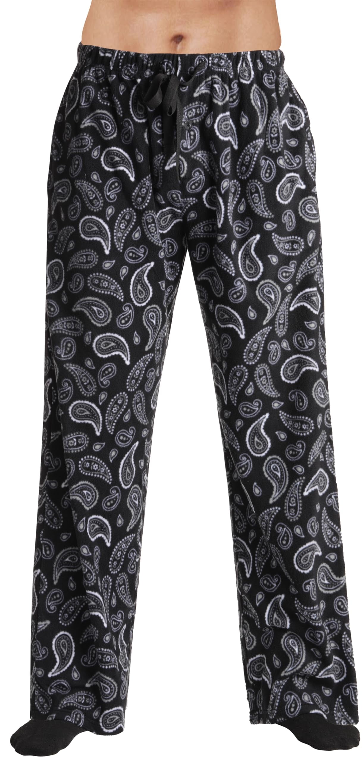 followme Men's Microfleece Pajamas - Paisley Bandana Print
