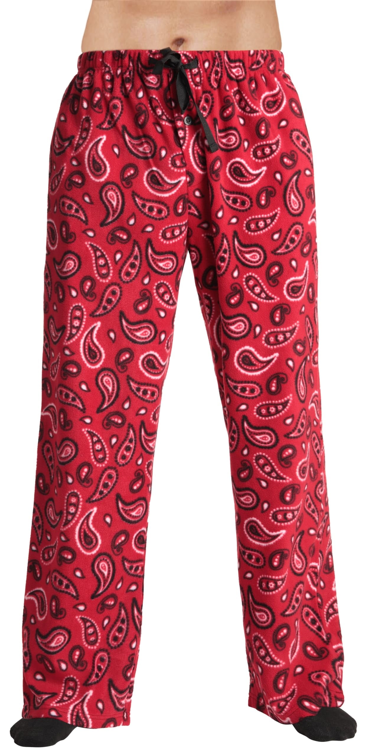 followme Men's Microfleece Pajamas - Paisley Bandana Print
