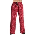 thumbnail image 1 of #followme Men's Microfleece Pajamas - Paisley Bandana Print Pajama Pants for Men - Lounge & Sleep PJ Bottoms 45902-V-10780-RED-2XL, 1 of 4