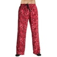 thumbnail image 1 of #followme Men's Microfleece Pajamas - Paisley Bandana Print Pajama Pants for Men - Lounge & Sleep PJ Bottoms 45902-V-10780-RED-XL, 1 of 3