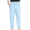 At The Buzzer Mens Solid Poplin Pajama Pants with Pockets (Powder Blue