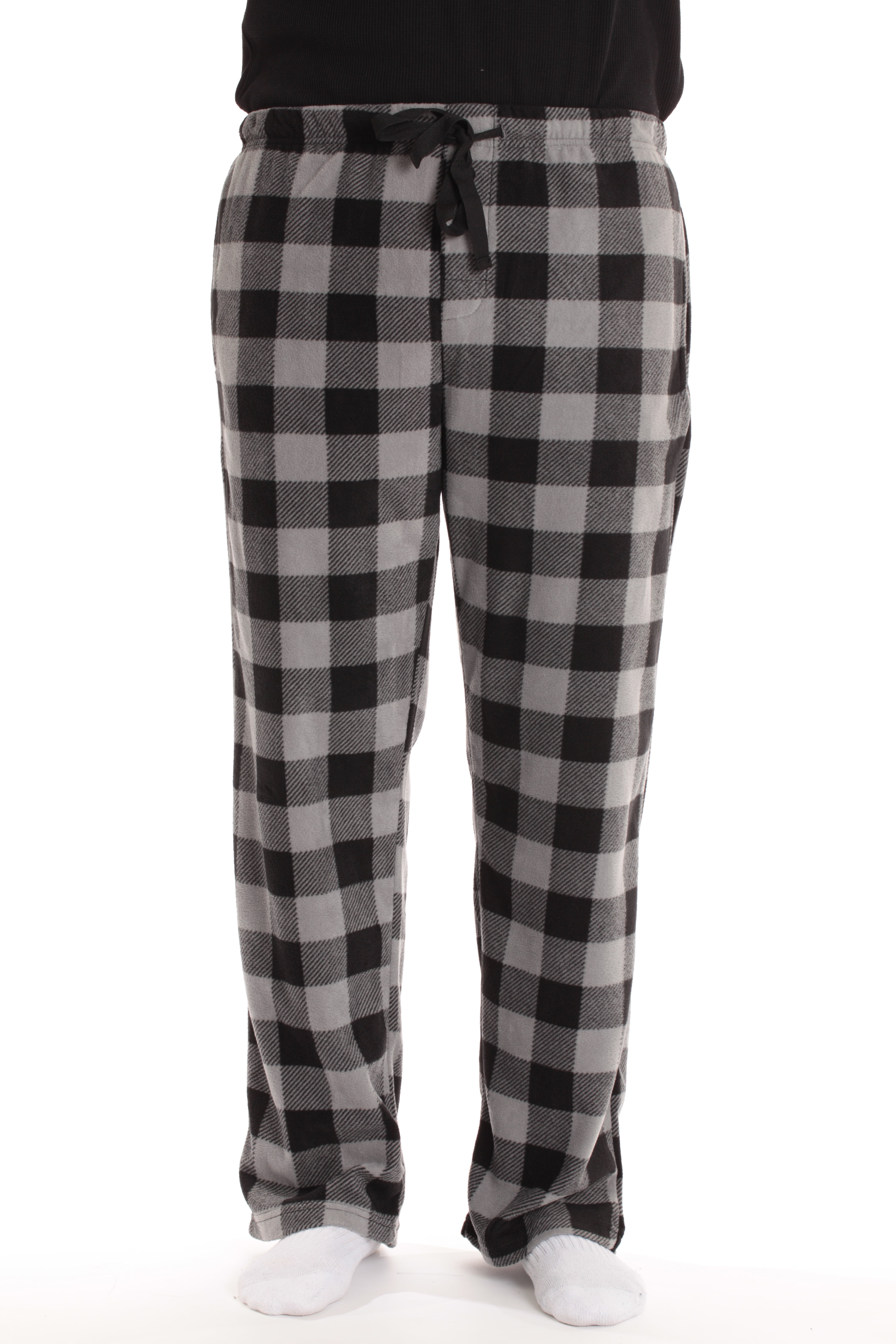 followme Microfleece Men's Buffalo Plaid Pajama Pants with Pockets (Blue  Buffalo Plaid, Medium) 