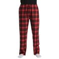 thumbnail image 1 of #followme Cotton Flannel Pajama Pants for Men (Red Black Plaid 100% Cotton Flannel, 3X-Large), 1 of 3