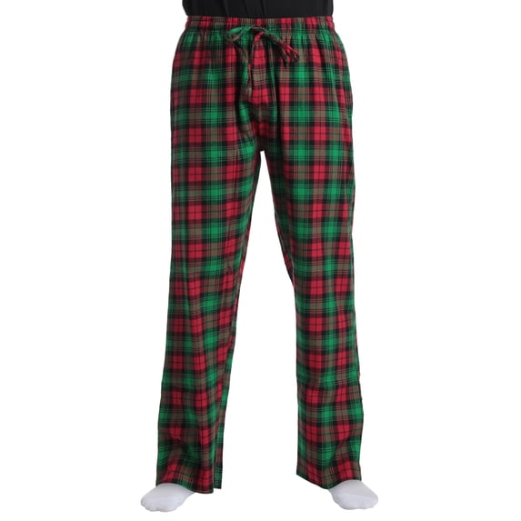 #followme Pajama Pants for Men 45915-10805-XXXL-SIOC (Red Green Plaid 100% Cotton Flannel, 3X-Large)