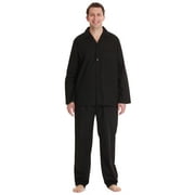 #followme Plaid Pajama Set for Men (Black, Small)