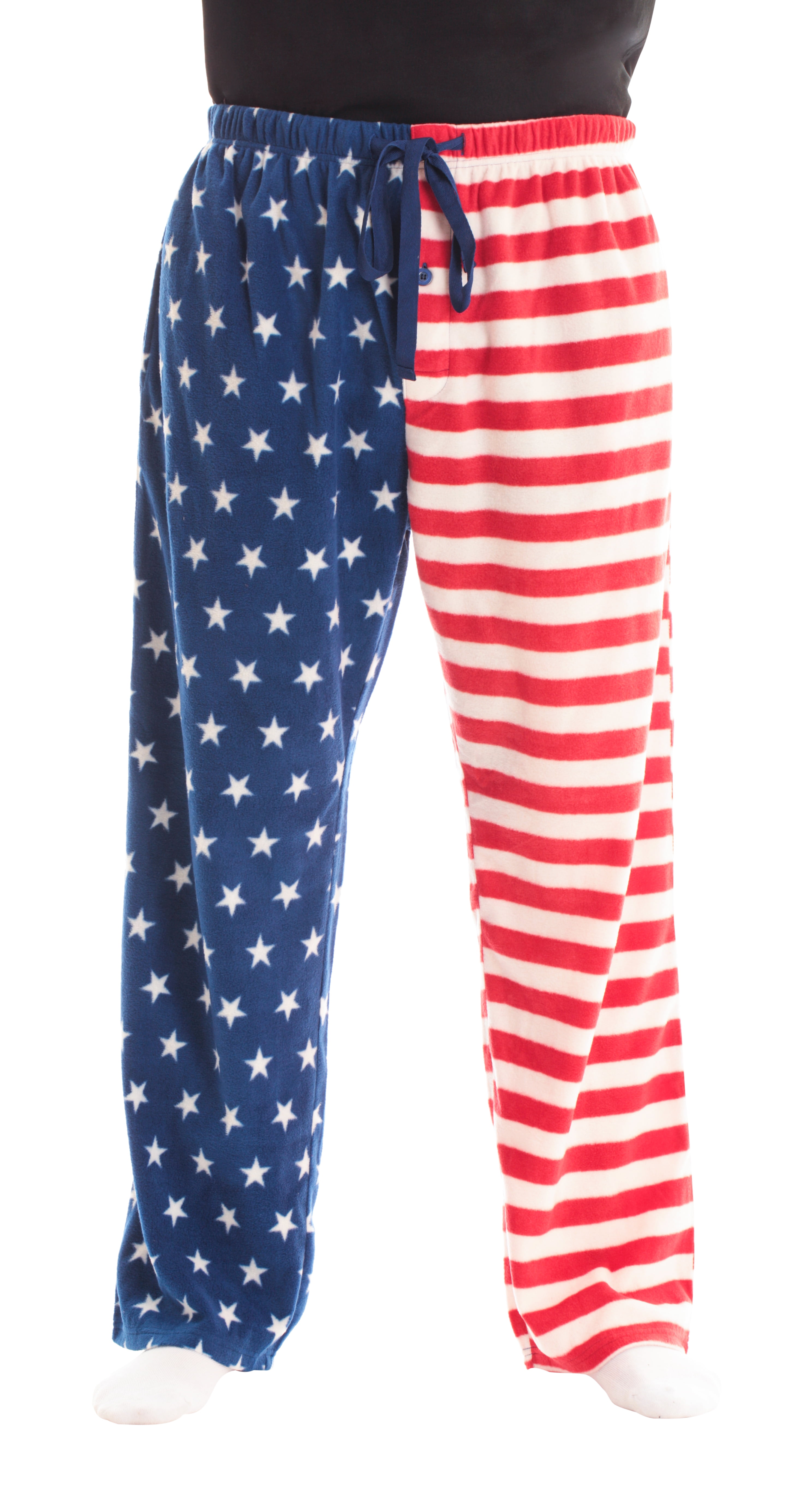 #followme Polar Fleece Pajama Pants for Men Sleepwear PJs (American Flag, Small)