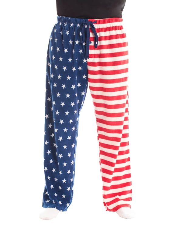 #followme Polar Fleece Pajama Pants for Men Sleepwear PJs (American Flag, XX-Large)