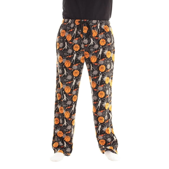 #followme Polar Fleece Pajama Pants for Men Sleepwear PJs (Basketball Dunk It, X-Large)