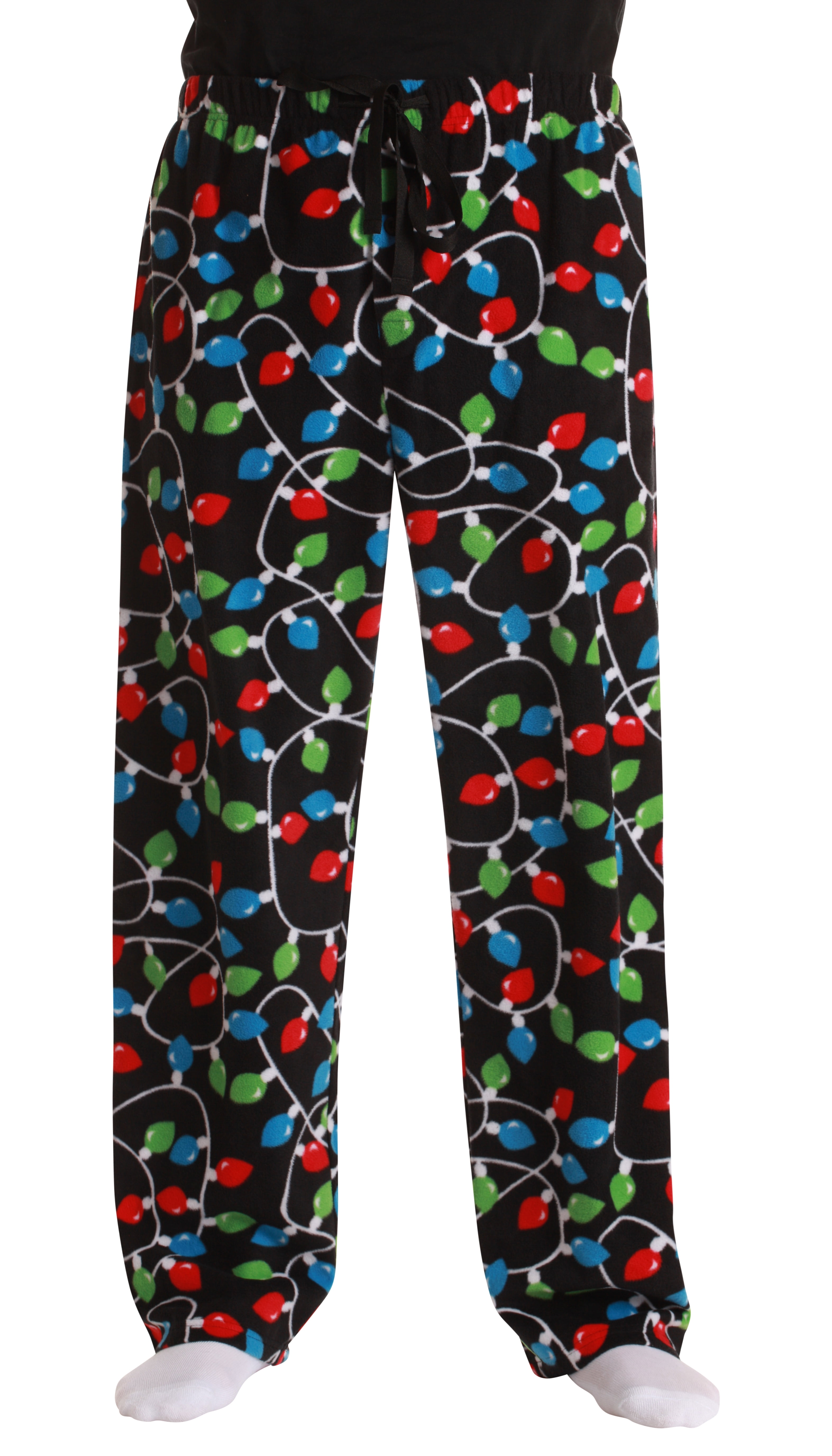 followme Polar Fleece Pajama Pants for Men Sleepwear PJs (Black - Candy  Cane, Medium) 