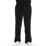 #followme Polar Fleece Pajama Pants for Men Sleepwear PJs (Buffalo Plaid Enlarged Grey Black, Medium)