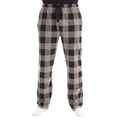 thumbnail image 1 of #followme Microfleece Mens Buffalo Plaid Pajama Pants with Pockets (Buffalo Plaid Enlarged Grey Black, XX-Large), 1 of 8