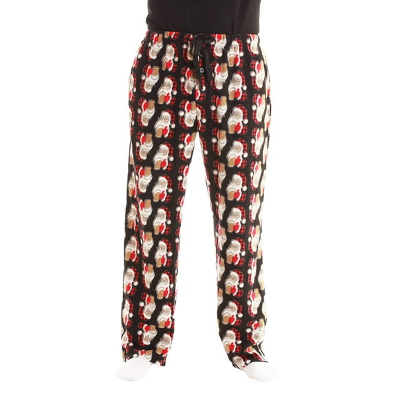 #followme Polar Fleece Pajama Pants for Men Sleepwear PJs (Santa Beer Buddy, 3X-Large)