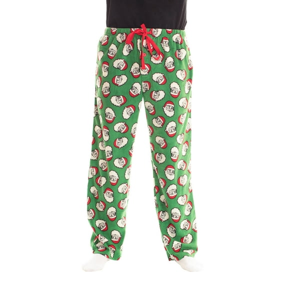#followme Polar Fleece Pajama Pants for Men Sleepwear PJs (Santa the Man, Medium)