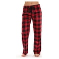 thumbnail image 1 of #followme Silky Fleece Buffalo Plaid Pajama Pants for Women (Red  Buffalo Plaid, Small), 1 of 3