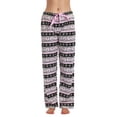 thumbnail image 1 of #followme Silky Fleece Buffalo Plaid Pajama Pants for Women (Sheep Fairisle, 2X), 1 of 3