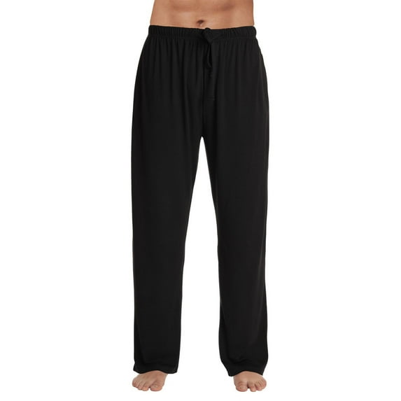 #followme Super Soft Men's Knit Pajama Pants with Pockets - Mens PJ Bottoms 45901-BLK-S