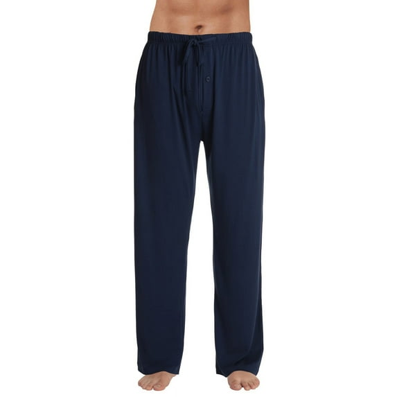 #followme Super Soft Men's Knit Pajama Pants with Pockets - Mens PJ Bottoms 45901-NVY-XL