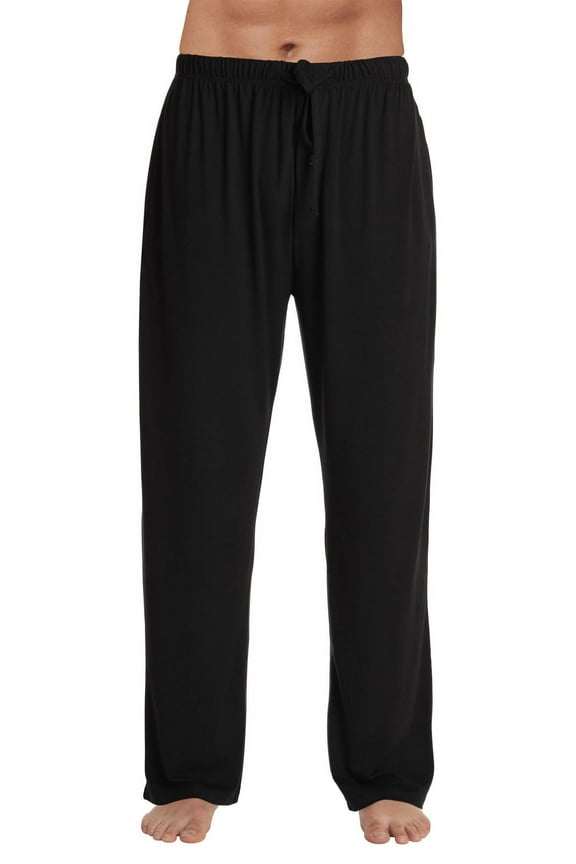 #followme Super Soft Men's Knit Pajama Pants with Pockets - Mens PJ Bottoms 45904-BLK-M